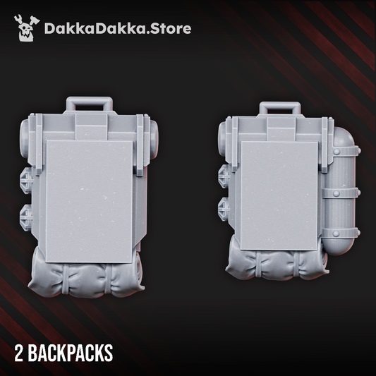 Imperial Army Backpacks for Dawnguard Veterans, Imperial Army resin conversion bits, 28mm heroic scale unpainted, view 2