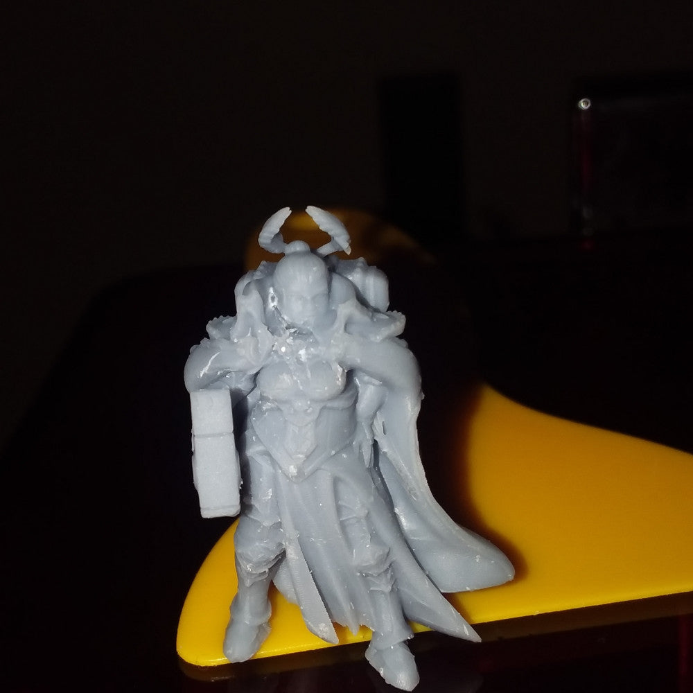 Battle Sisters Red Sister Marshall Warrior, Battle Sisters proxy miniature, 28mm heroic scale unpainted resin, view 2