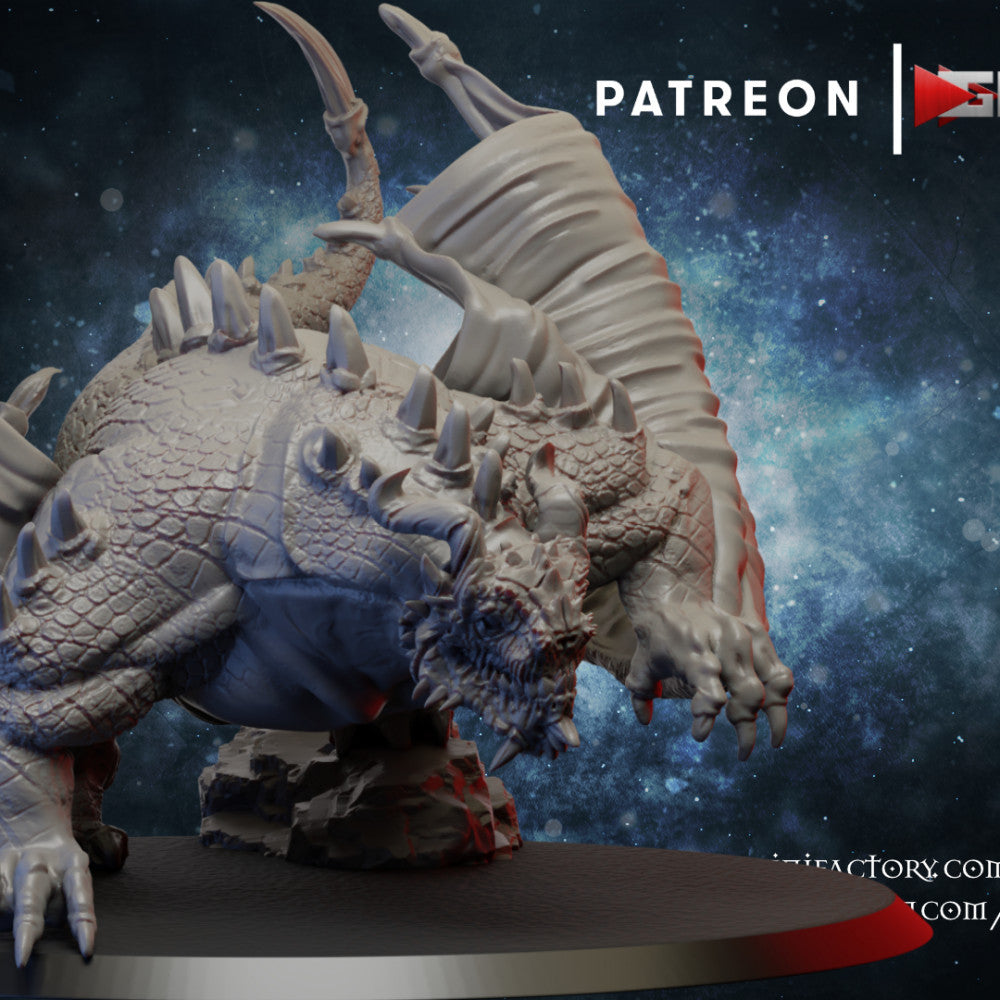 Wyvern, resin miniature, 28mm heroic scale unpainted resin