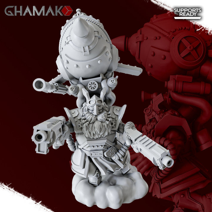 Gurnisson Iron Beard, resin miniature, 28mm heroic scale unpainted resin