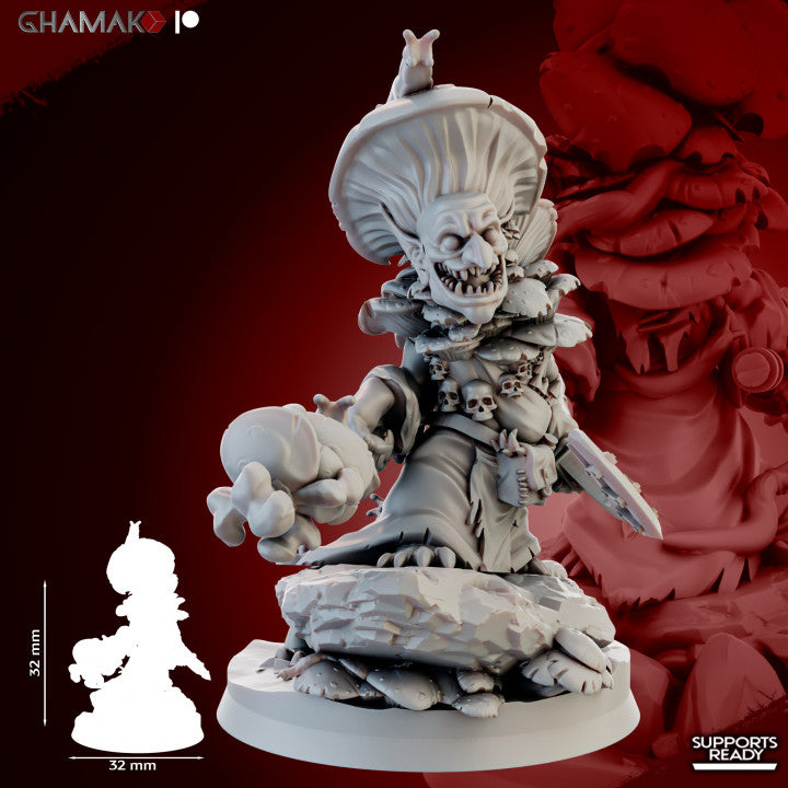 Webcaps Trakket the Poisonus, resin miniature, 28mm heroic scale unpainted resin, view 2