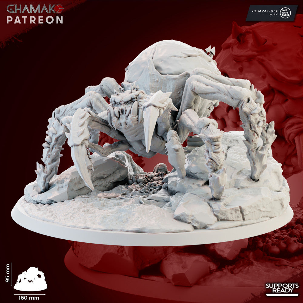 Wild Amanita Spider, resin miniature, 28mm heroic scale unpainted resin