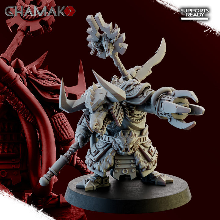 Sohei Warlock, resin miniature, 28mm heroic scale unpainted resin