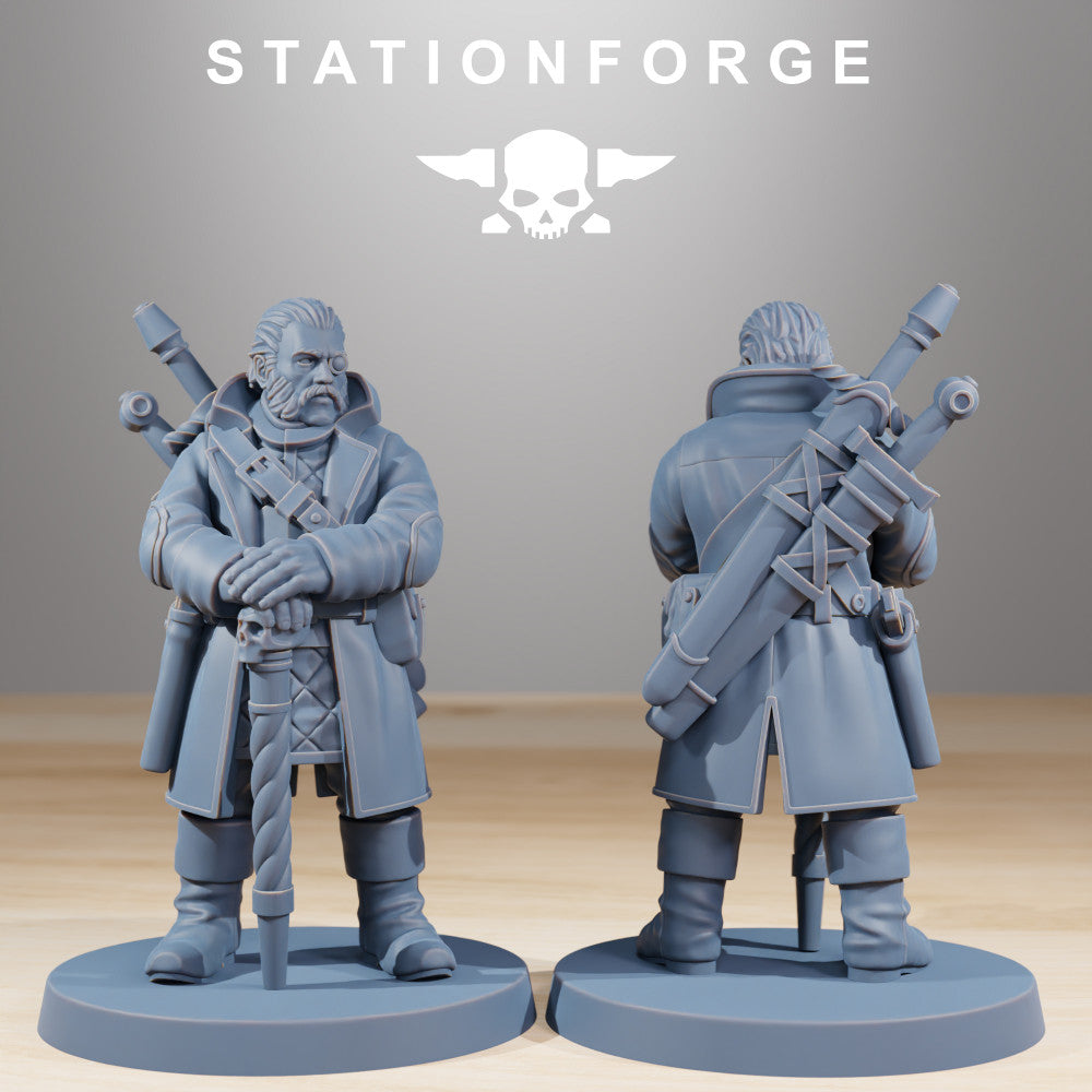 Imperial Army RoyalGuard Gerald Price, Imperial Army proxy miniature, 28mm heroic scale unpainted resin