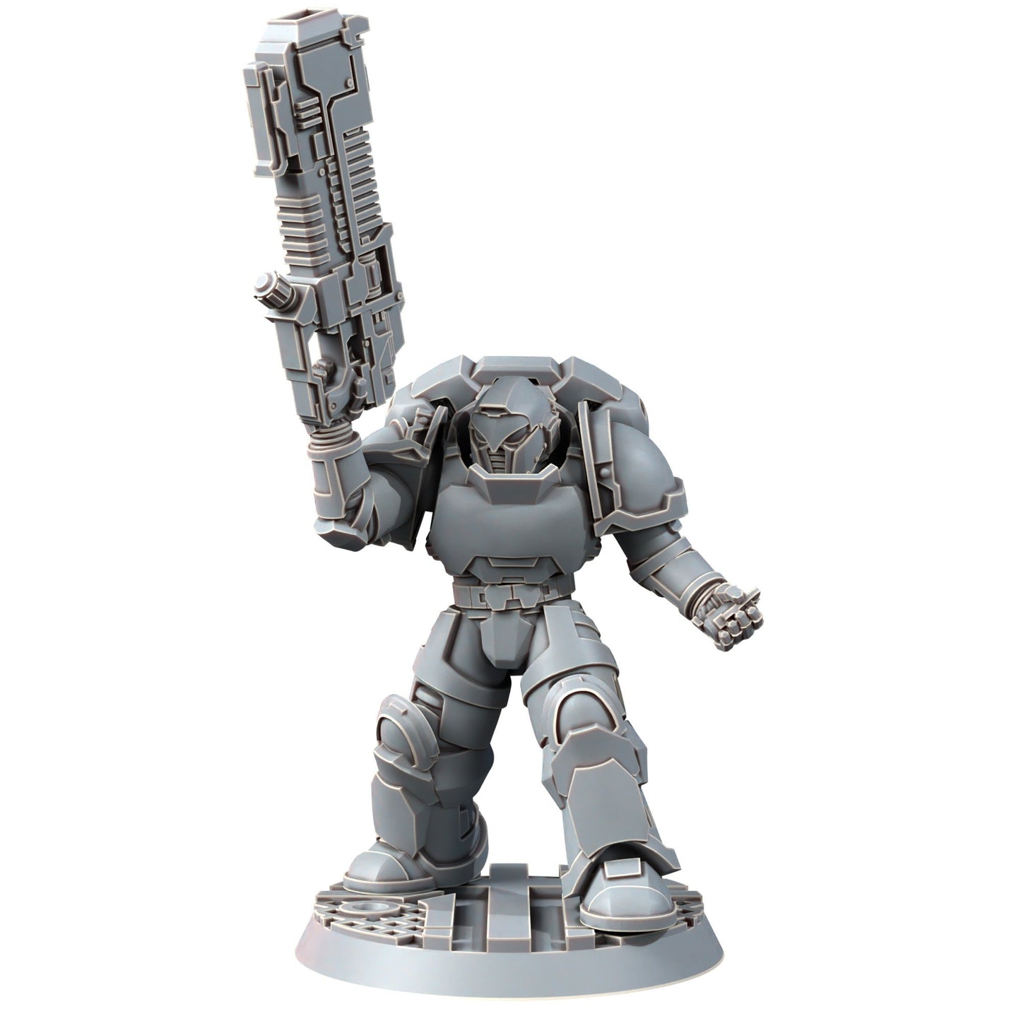 Space Knights Assault Plasma Devastator (10 Units), proxy miniature, squad, 28mm heroic scale unpainted resin, view 9