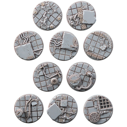 Hooded Knights Militum 32Mm Bases (10 Units), resin miniature bases, squad, 28mm heroic scale unpainted resin, view 2