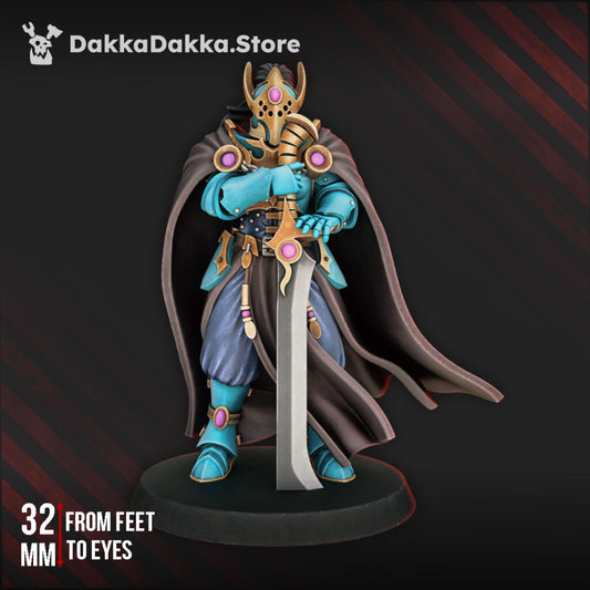 Pleasure Knights Khadessa Varn, proxy miniature, 28mm heroic scale unpainted resin, view 2