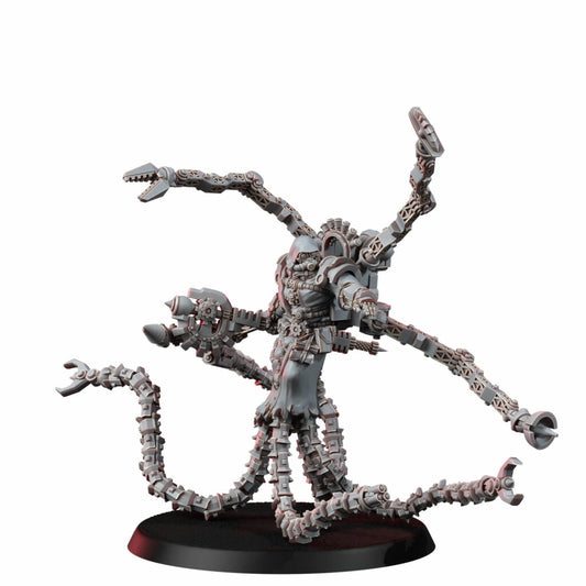 Tech Priests Cult Of Mars Tecno Deacon, proxy miniature, 28mm heroic scale unpainted resin, view 2