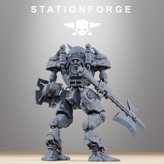 Tech Priests Pythonicus Armageddon, proxy miniature, 28mm heroic scale unpainted resin, view 2