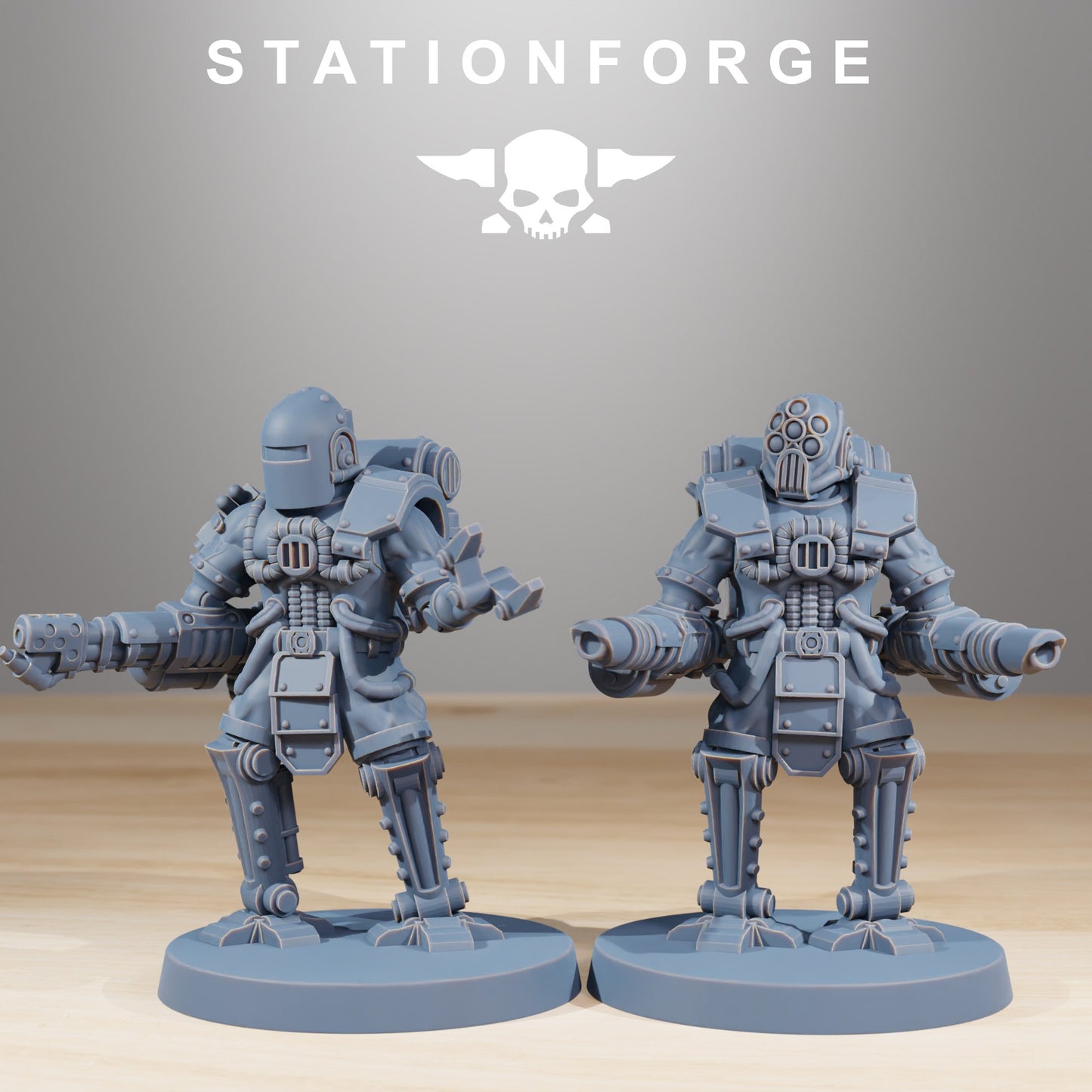 Tech Priests Scavenger Cyborgs (10 Units), proxy miniature, squad, 28mm heroic scale unpainted resin, view 6