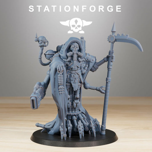Tech Priests Scavenger Reaper, proxy miniature, 28mm heroic scale unpainted resin, view 2