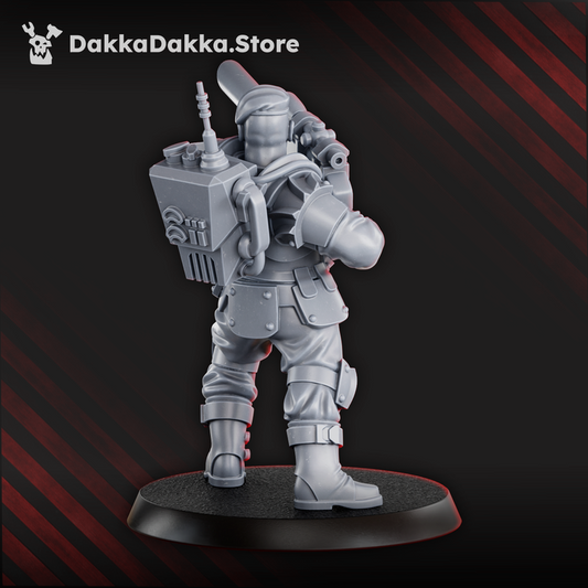Imperial Army Phaeton Guard Guardsman, proxy miniature, infantry, 28mm heroic scale unpainted resin, view 2