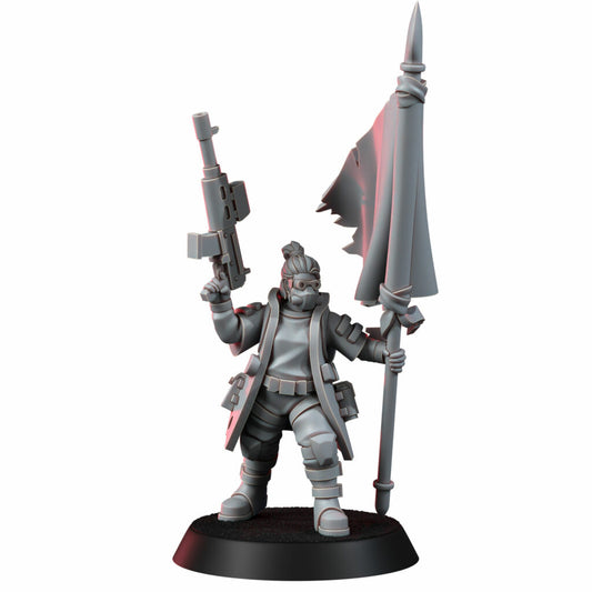 Imperial Army Master, proxy miniature, character, 28mm heroic scale unpainted resin, view 2