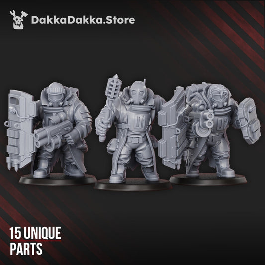 Imperial Army The Alcat Rats Heavy Mules (Build Kit), proxy miniature, 28mm heroic scale unpainted resin, view 2