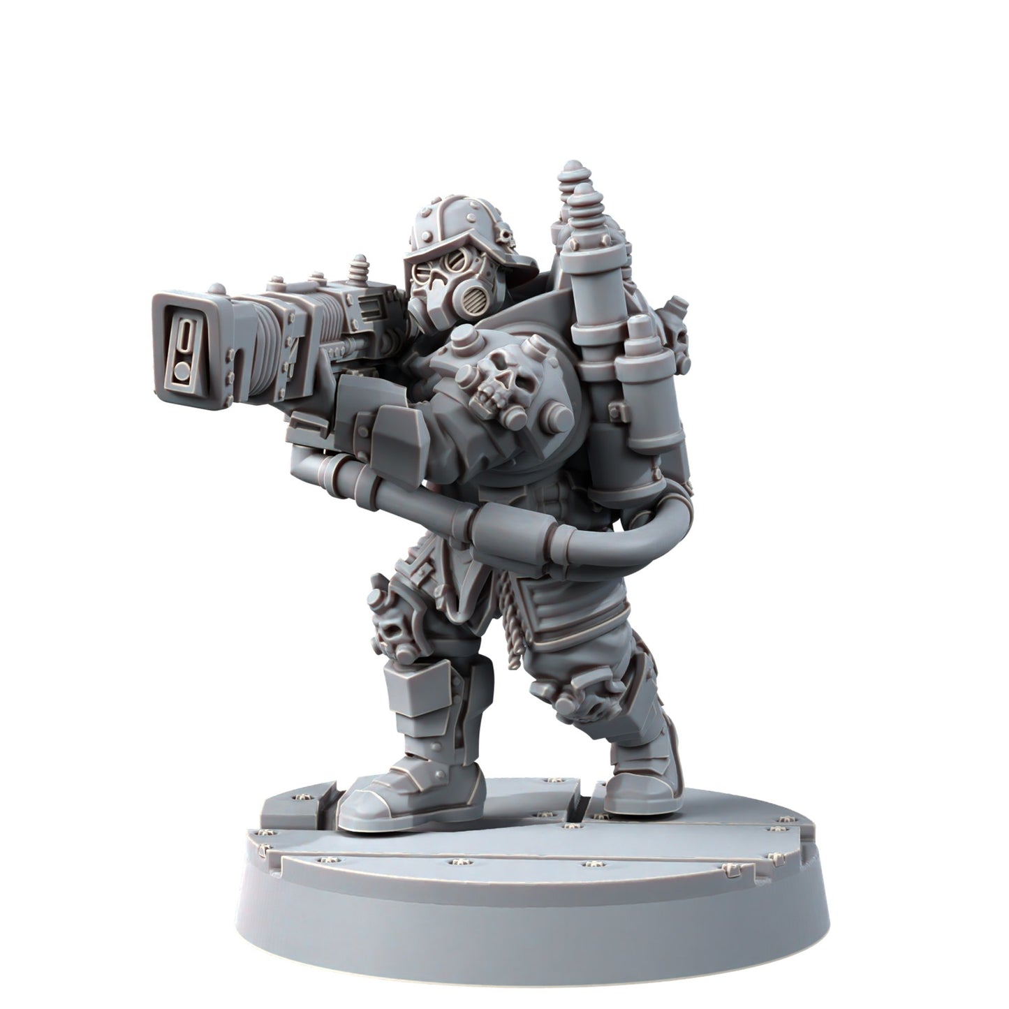 Imperial Army Iron Korps Krieger Squad (10 Units), proxy miniature, 28mm heroic scale unpainted resin, view 10