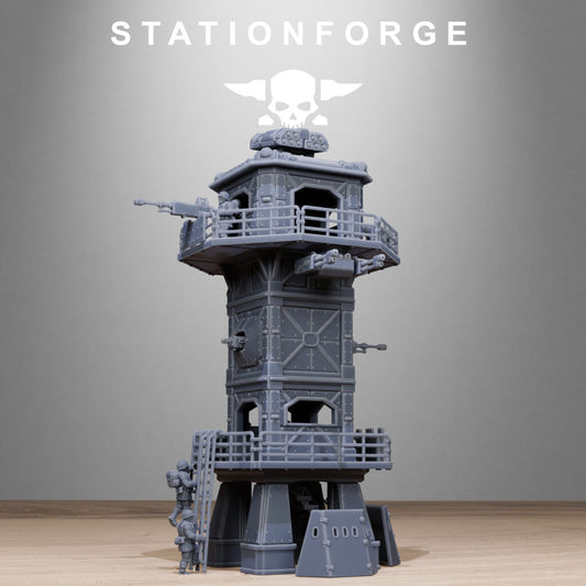 Imperial Army Free Guard Tower, proxy miniature, infantry, 28mm heroic scale unpainted resin, view 2