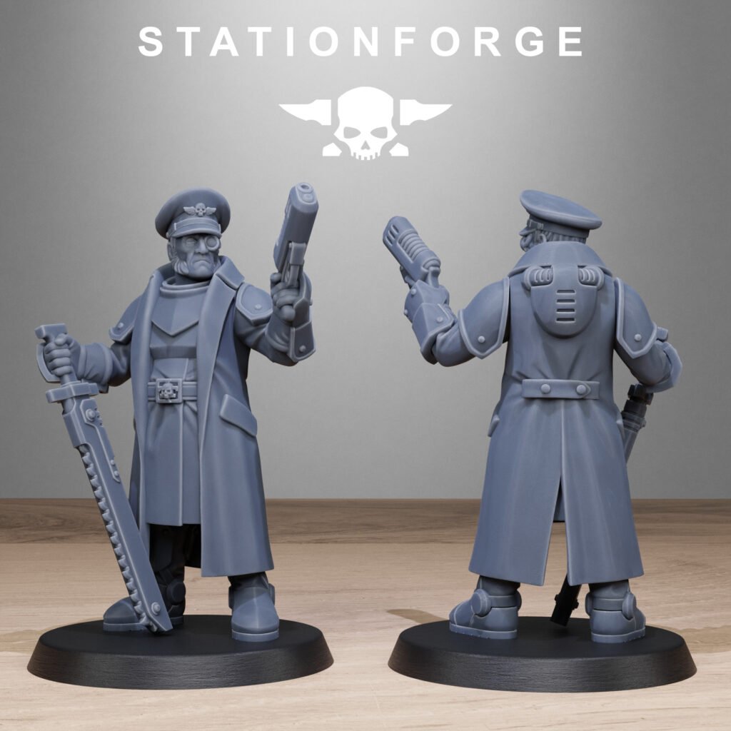 Imperial Army Royal Guard Enforces, proxy miniature, infantry, 28mm heroic scale unpainted resin, view 9