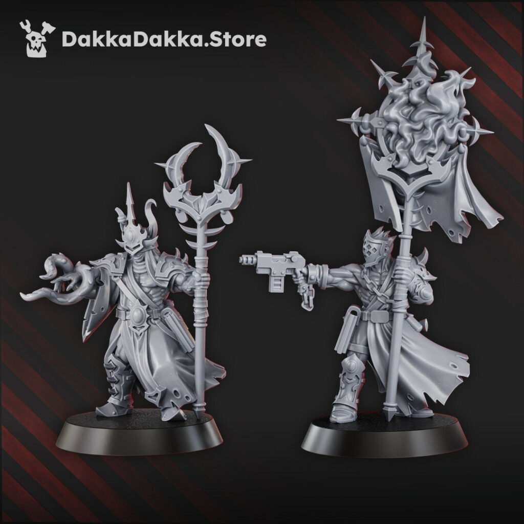 Dark Space Knights Kink Castle Executants V2, proxy miniature, 28mm heroic scale unpainted resin, view 4