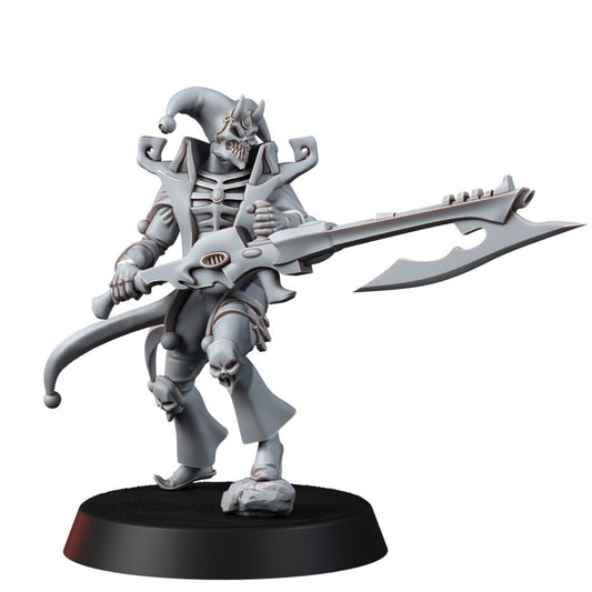 Eldar Harlequin Squad, proxy miniature, 28mm heroic scale unpainted resin, view 2