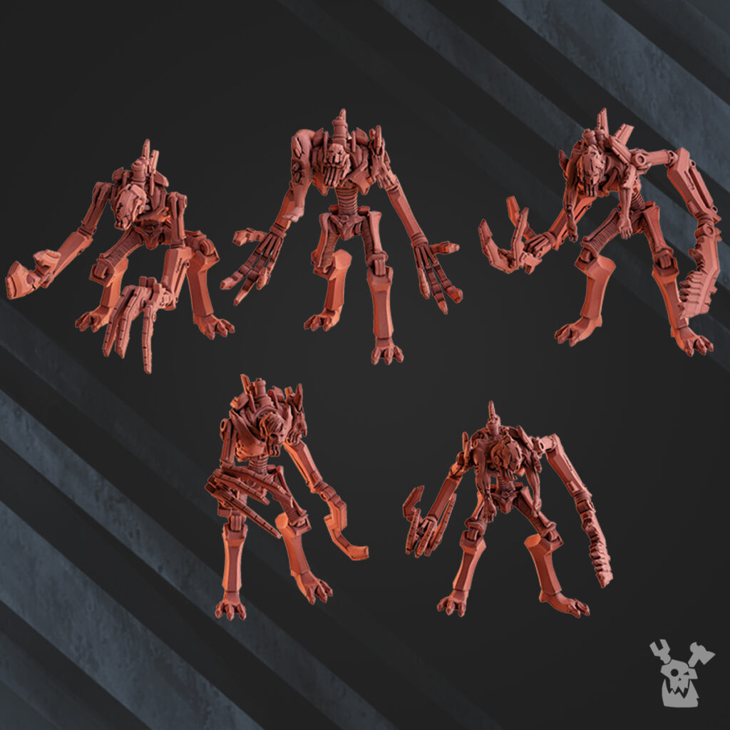 Necro Flesh Eaters, proxy miniature, 28mm heroic scale unpainted resin