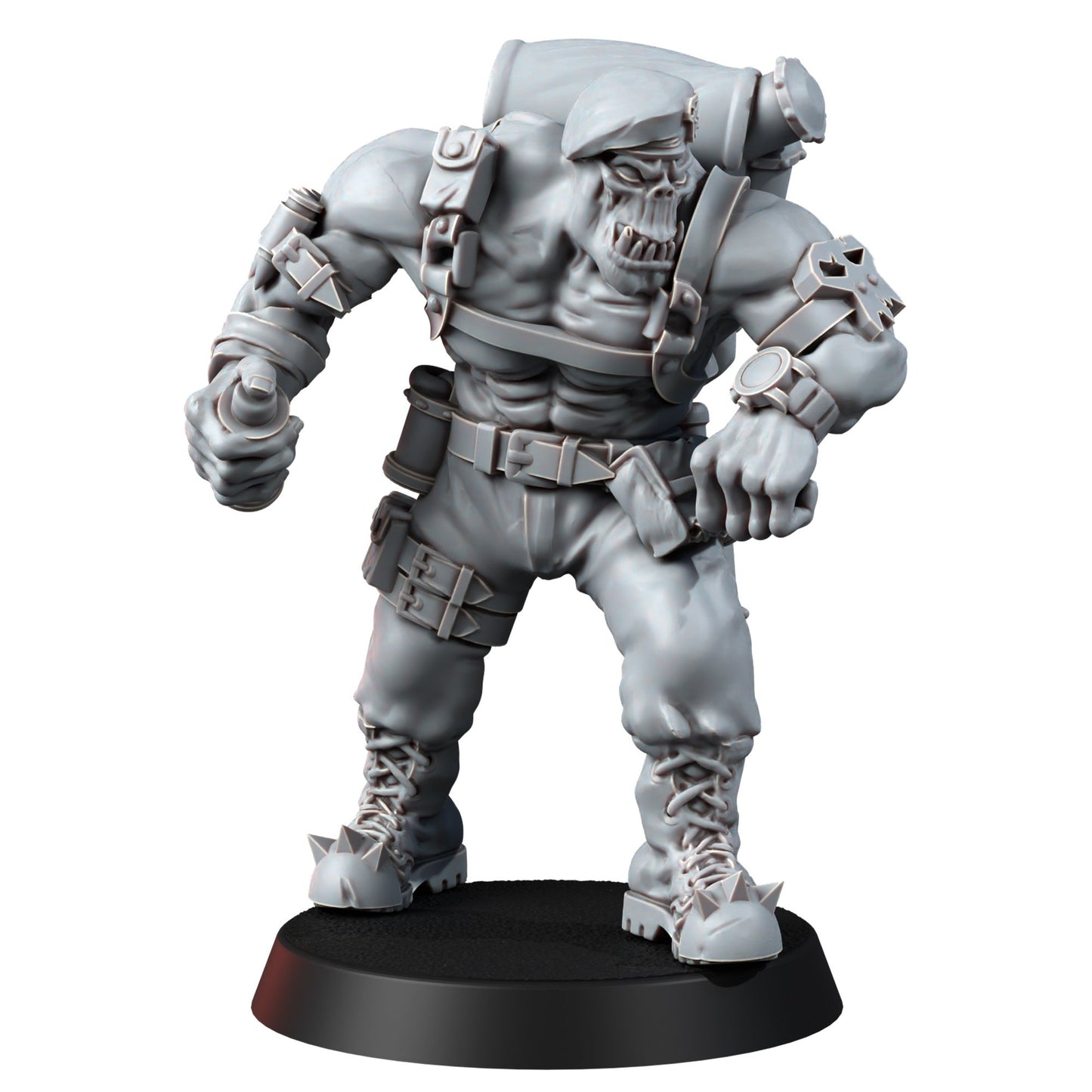 Orks Orkz Kommando Blitz Full Squad (8 Units), proxy miniature, 28mm heroic scale unpainted resin, view 10