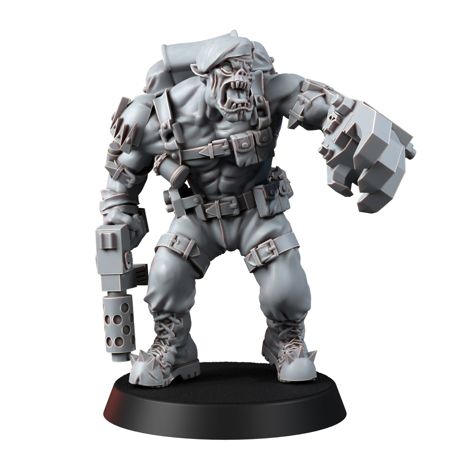 Orks Orkz Kommando Blitz Team (5 Units), proxy miniature, squad, 28mm heroic scale unpainted resin, view 7