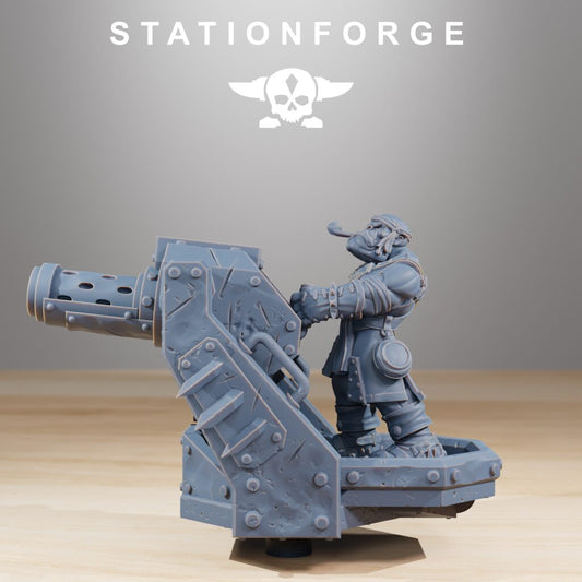 Orks Death Canon Turret, resin conversion bits, artillery, 28mm heroic scale unpainted resin, view 2