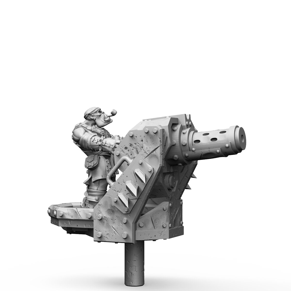 Orks Death Canon Turret, resin conversion bits, artillery, 28mm heroic scale unpainted resin, view 3
