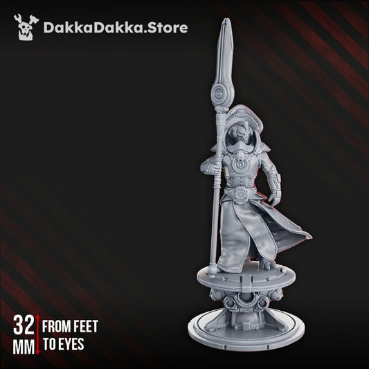 Tuai Spectral, proxy miniature, 28mm heroic scale unpainted resin, view 2