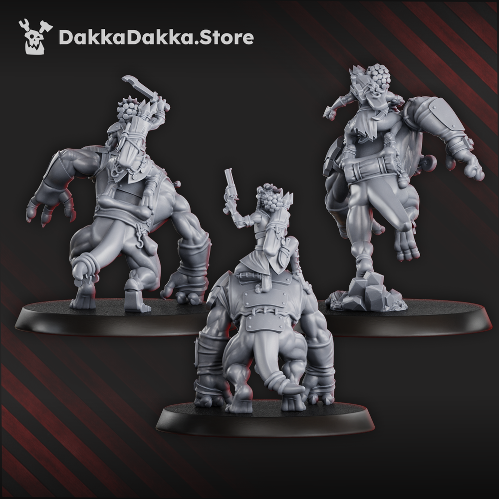 Tuai Mar-Duk Tribe Furybeasts Squad, proxy miniature, 28mm heroic scale unpainted resin, view 7