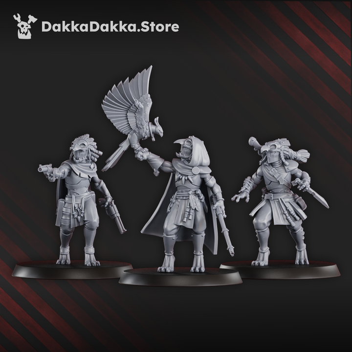Tuai Mar-Duk Tribe Liquidation Squad, proxy miniature, 28mm heroic scale unpainted resin, view 9