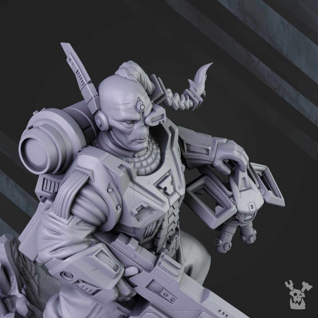 Tuai Wanderer (70Mm), proxy miniature, 28mm heroic scale unpainted resin, view 8