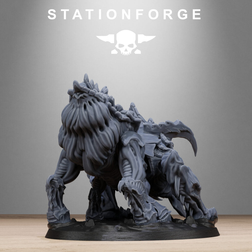 Bio Swarm Beast, proxy miniature, monster, 28mm heroic scale unpainted resin, view 9