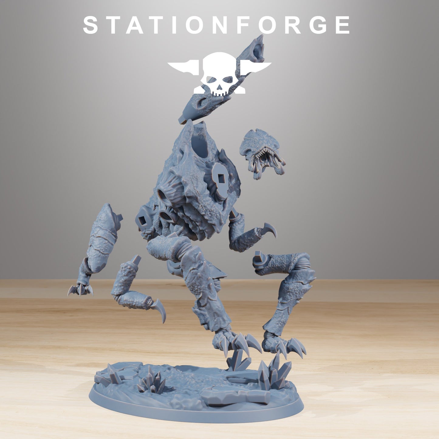 Bio Swarm Fluxus, proxy miniature, 28mm heroic scale unpainted resin, view 5