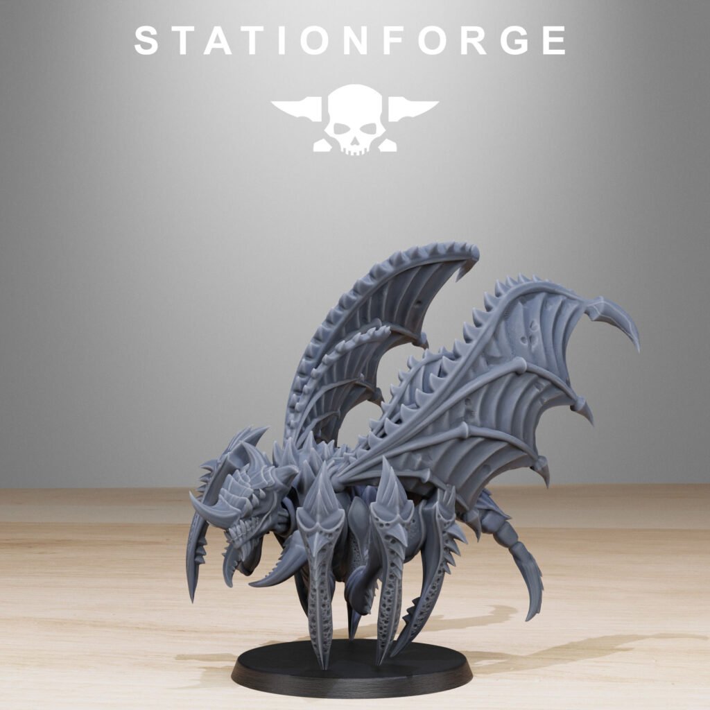 Bio Swarm Flying Crawlers (10 Units), proxy miniature, squad, 28mm heroic scale unpainted resin, view 10