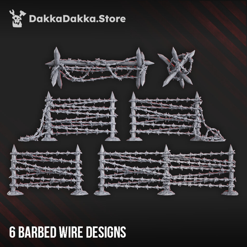 Trench Warfare Barbed Wires, resin conversion bits, bits, 28mm heroic scale unpainted resin, view 2