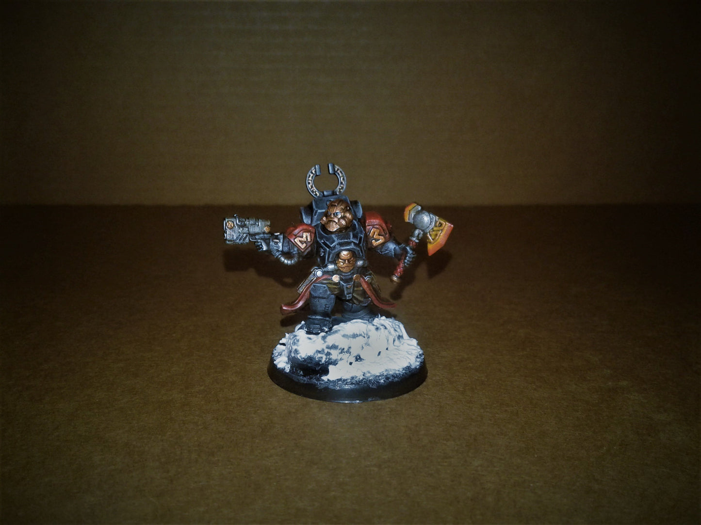 Space Dwarf Thane, proxy miniature, 28mm heroic scale unpainted resin, view 3