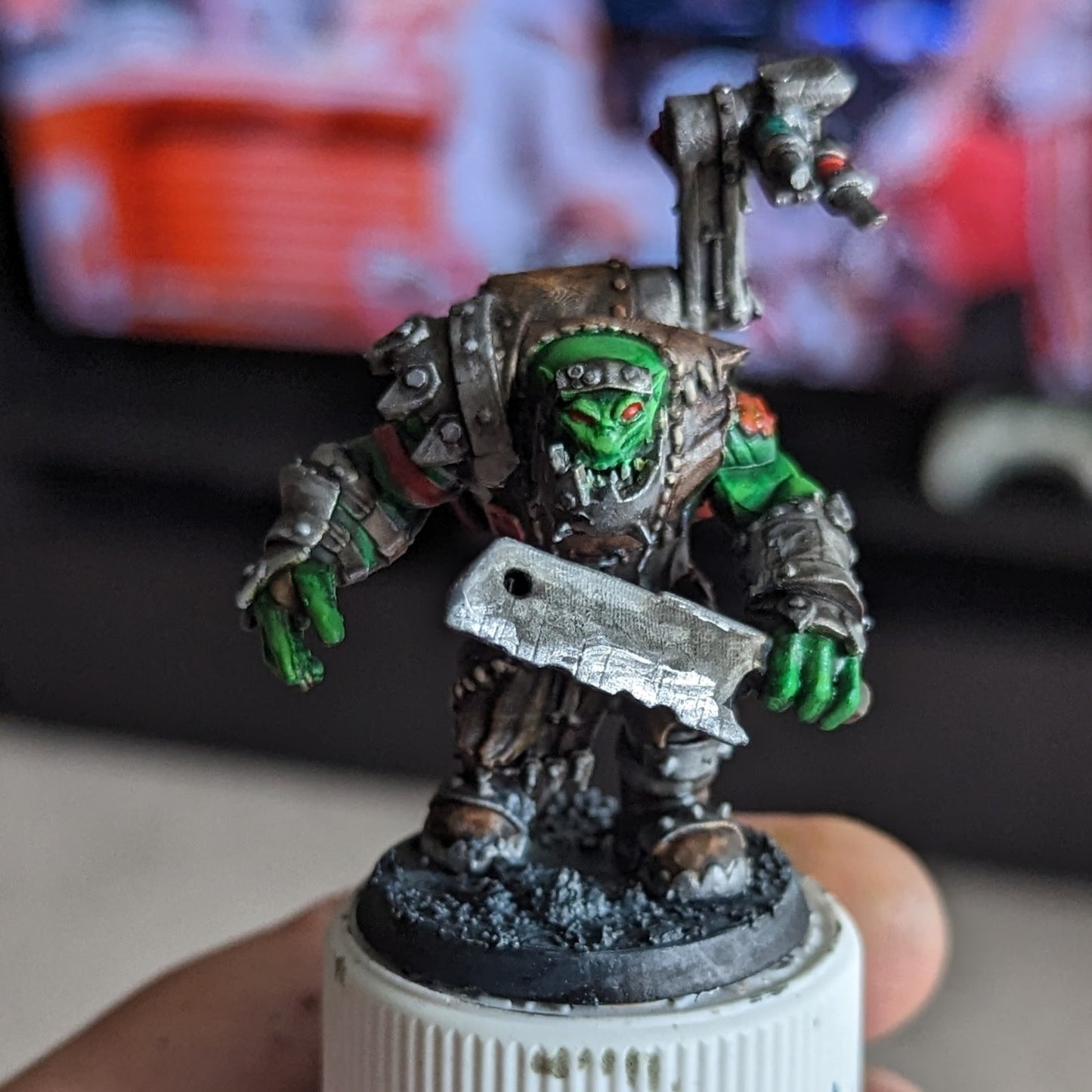 Orks Medic Boy, proxy miniature, character, 28mm heroic scale unpainted resin, view 3