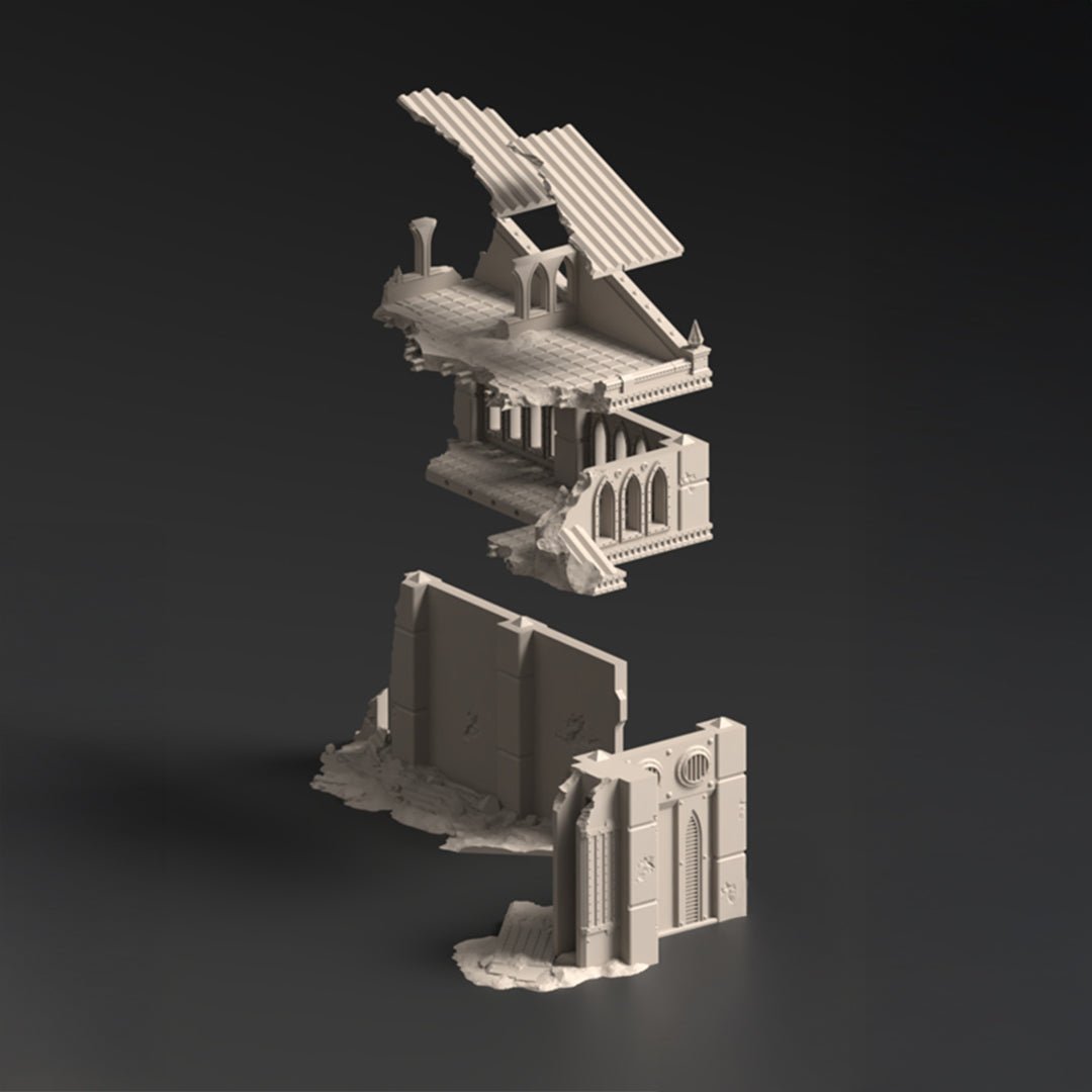 Ruined Hangar 2, Phoebian V Airfield - MiniForge
