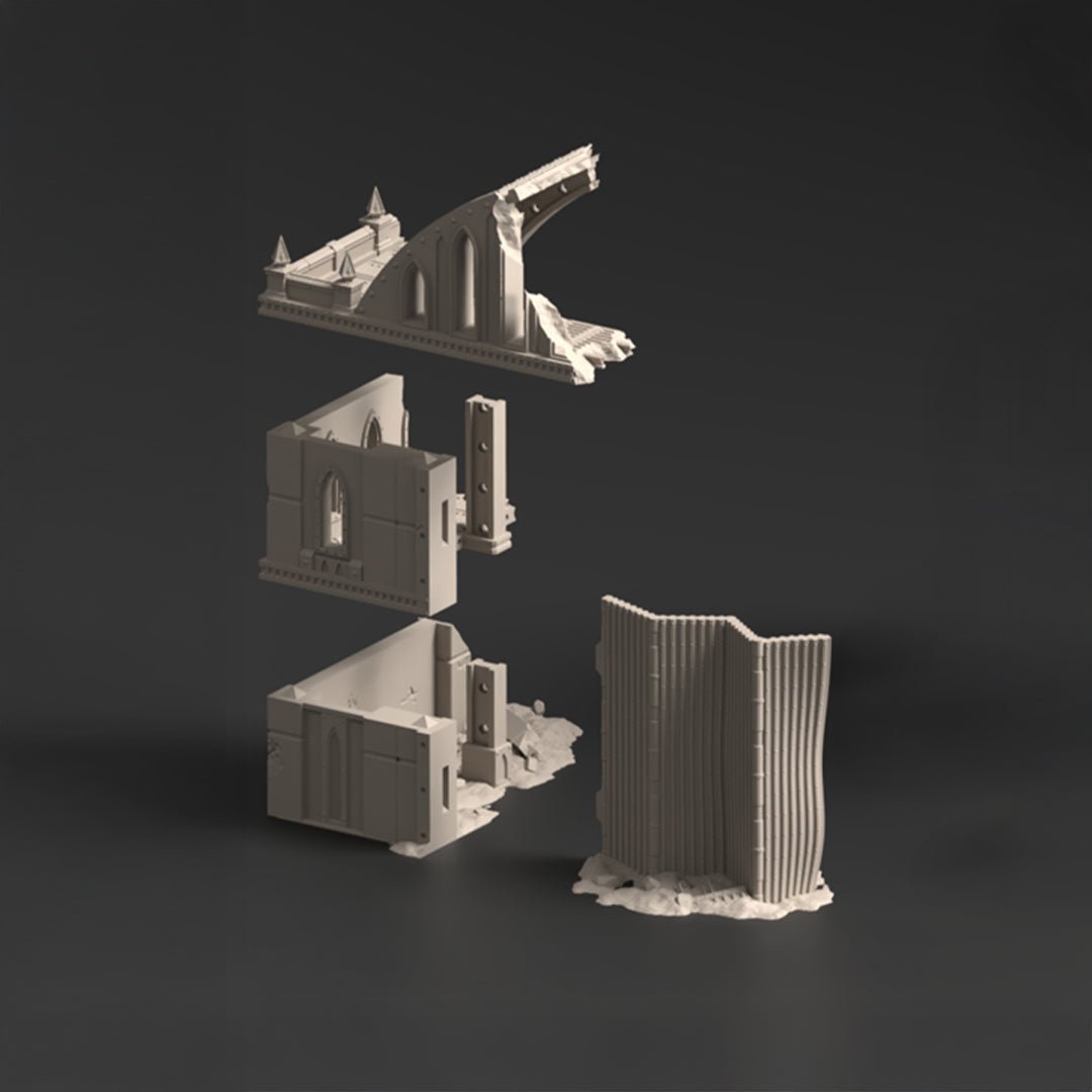 Ruined Hangar 3, Phoebian V Airfield - MiniForge