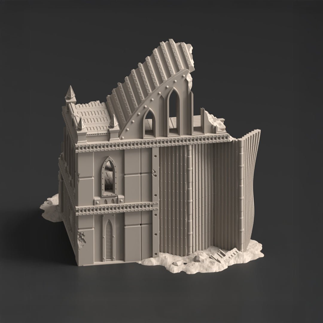Ruined Hangar 3, Phoebian V Airfield - MiniForge