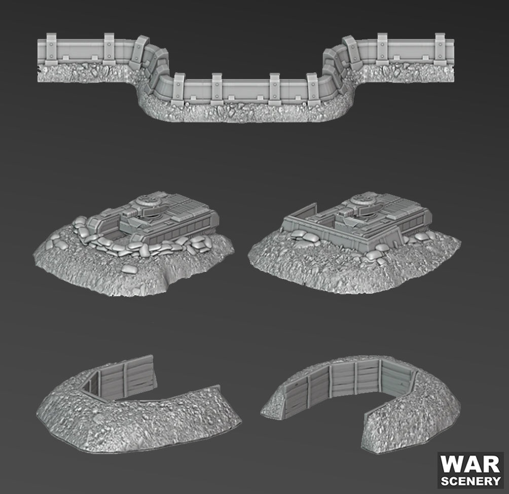 Trenches & Tank Ditches, Apocalypse Fortress - MiniForge
