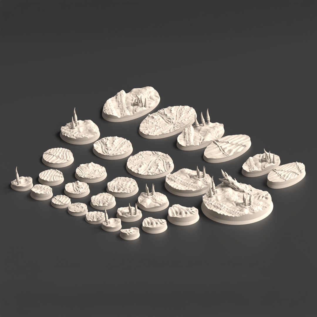 Tulipa Assimilated FDM Miniature Bases (25mm - 90mm) - MiniForge