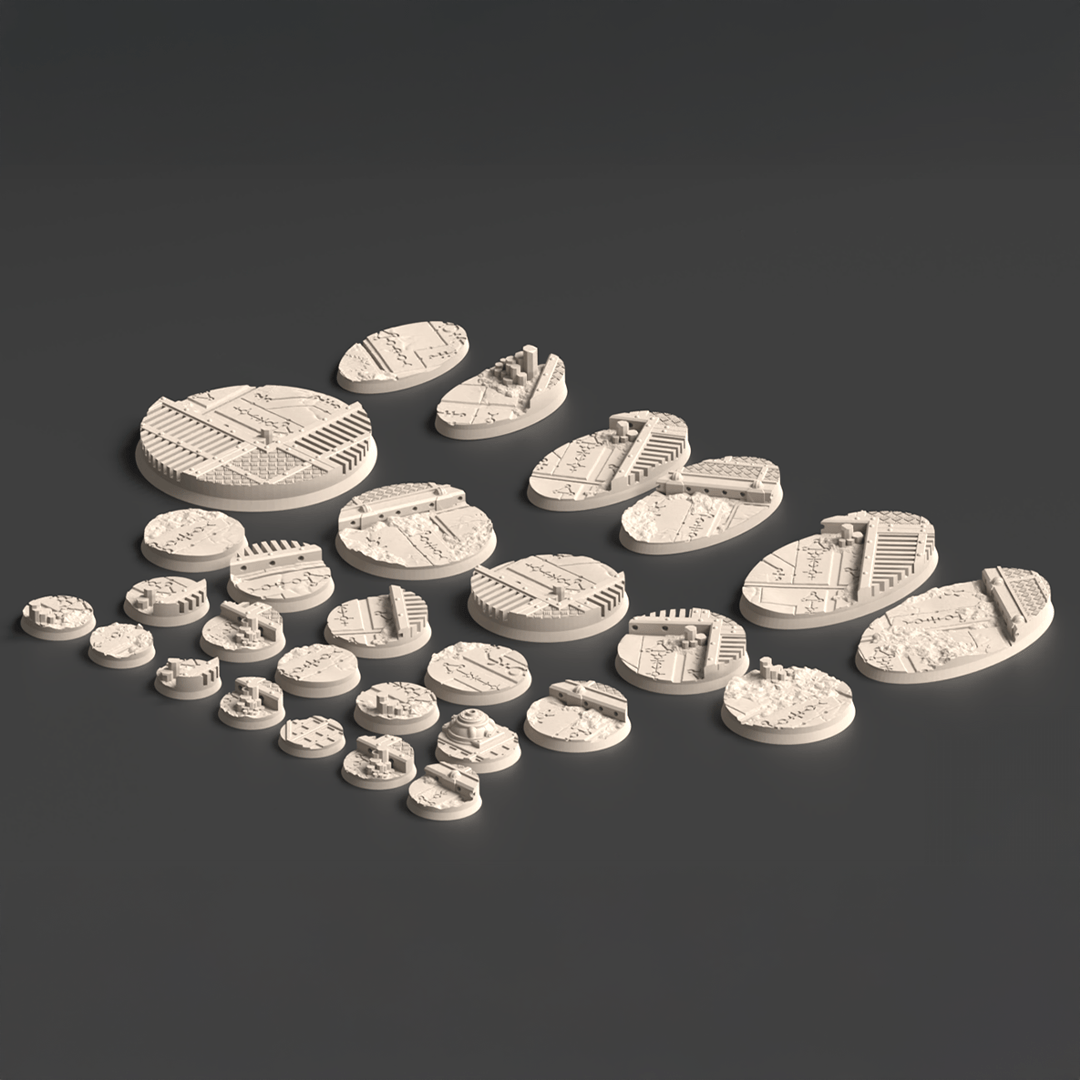 Vharaq Null FDM Miniature Bases (25mm - 90mm) - MiniForge
