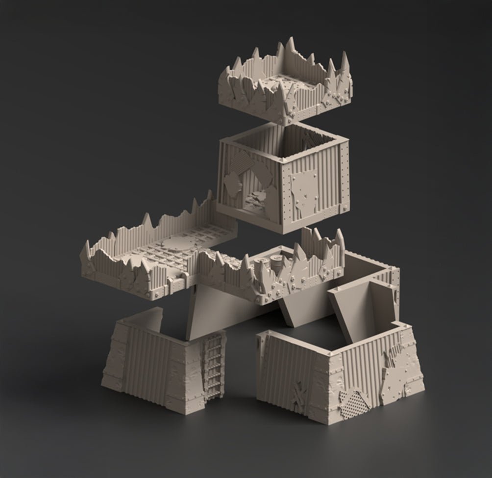 Warpzel - 1A, Ork Settlement - Terrain Bundle - MiniForge