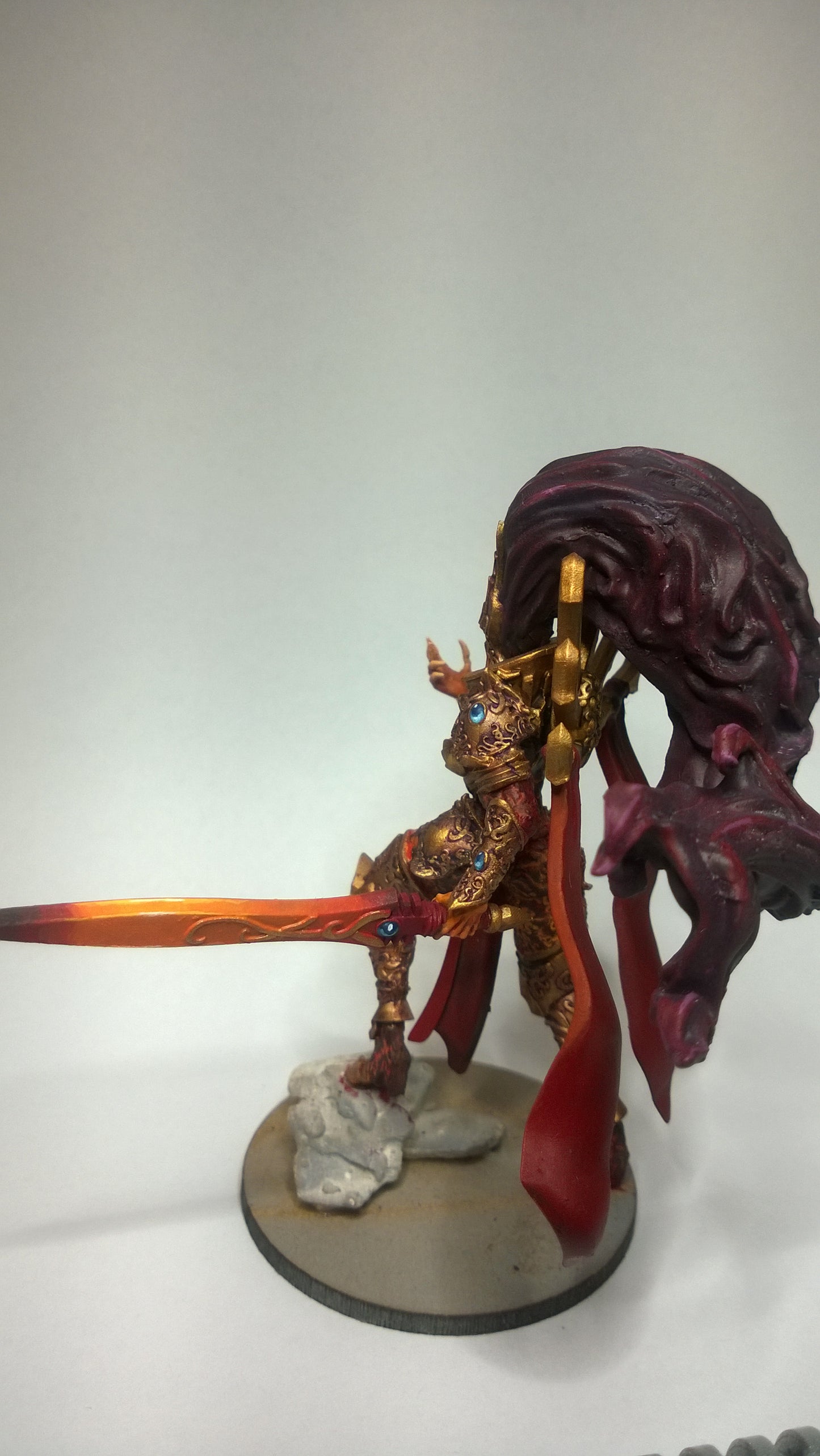 Eldar Space Elf Avatar, proxy miniature, 28mm heroic scale unpainted resin, view 4