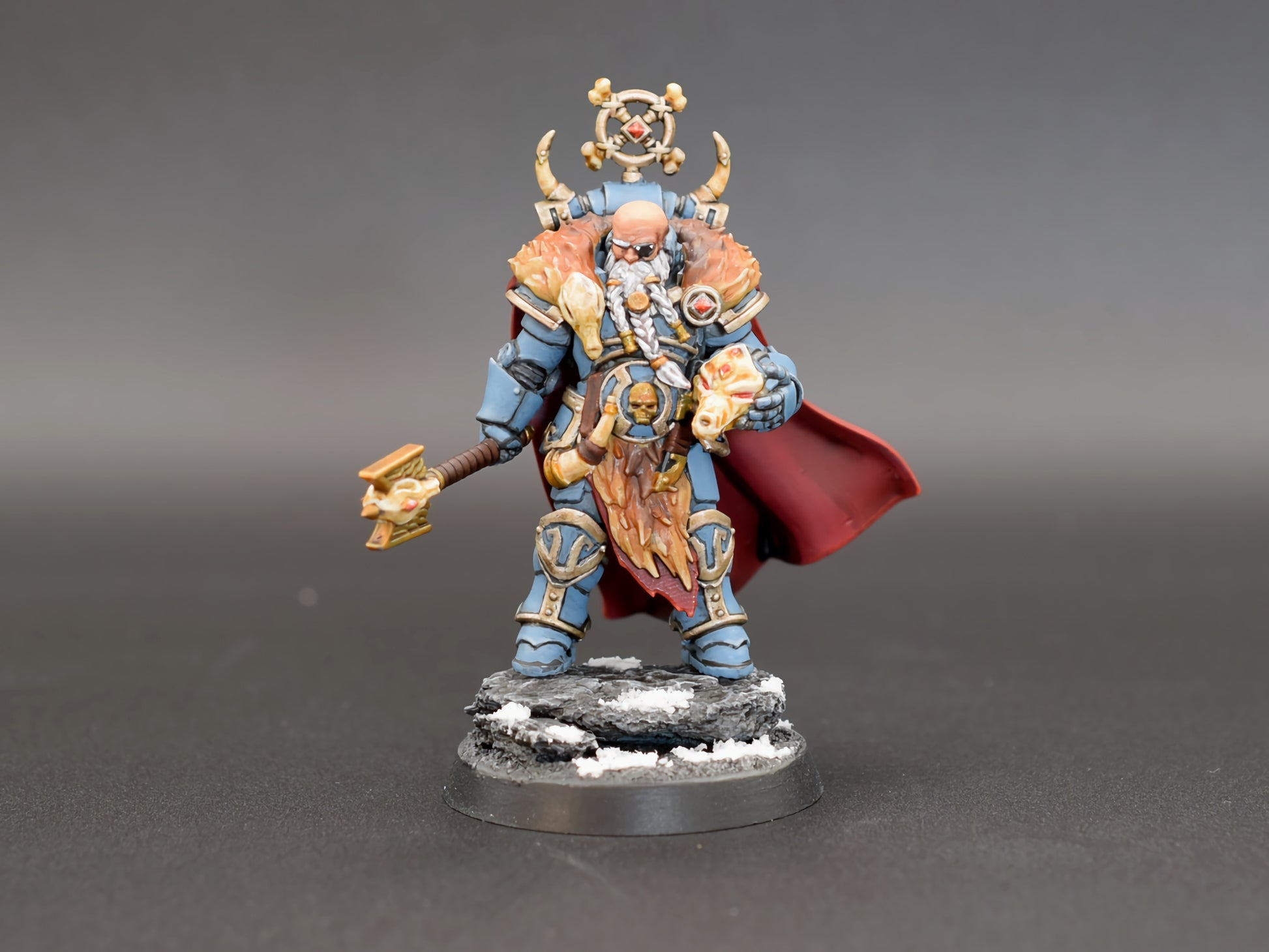 Wolf Knights Ulfrik Thunder Voice, proxy miniature, 28mm heroic scale unpainted resin, view 4