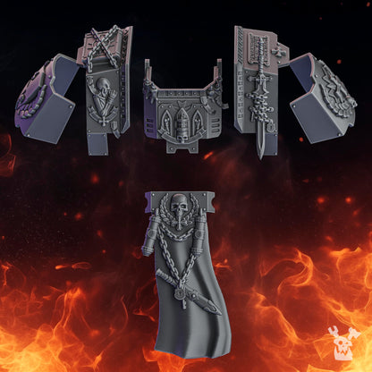 Crusader Knights Stormdread Bits Set, resin conversion bits, walker, 28mm heroic scale unpainted re