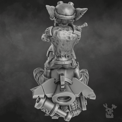 Orks Bomb Goblin, proxy miniature, 28mm heroic scale unpainted resin, view 8