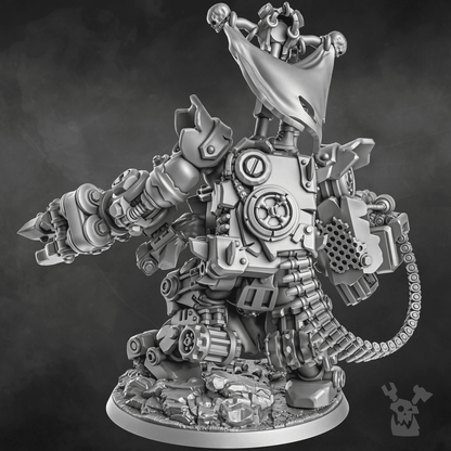 Orks Gharghkool Da Big Wrecka, proxy miniature, 28mm heroic scale unpainted resin, view 10